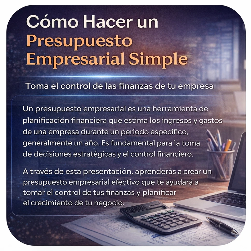 Cómo hacer un presupuesto empresarial simple.
